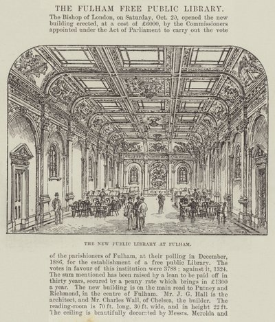 Det nye offentlige bibliotek i Fulham af Frank Watkins